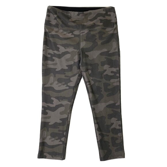 VOGO Athletica Pull On Leggings Womens size Medium Cropped Length Gray Camo - Picture 1 of 7